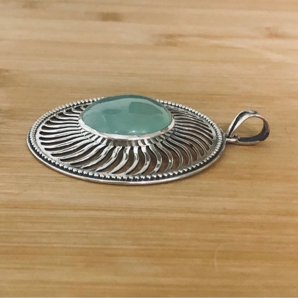 $64 Doug Paulus Estate Drop Pendant   Sterling Silver   Marked dp 925 India - Picture 4 of 6